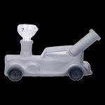 Glass rig shaped like a classic car with a bowl and mouthpiece.