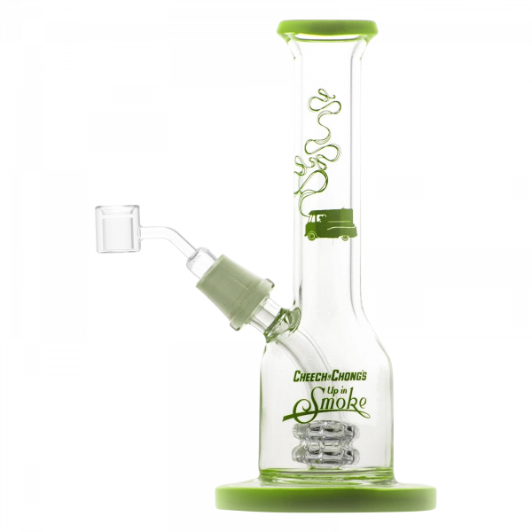 The Cheech & Chong "Jade East" Mini Rig Dabber is shown in a studio shot with a clean, white background and angled view.