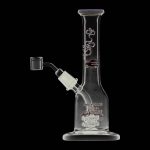 Front view of the Cheech & Chong "Jade East" Mini Rig Dabber, showcasing its compact size and smooth glass construction.