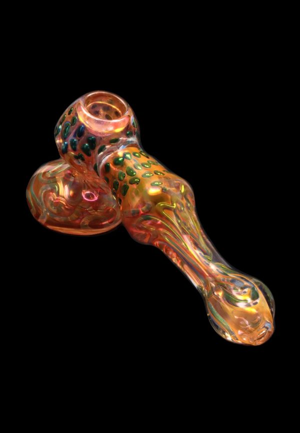 Smoke Cartel Gold Fume and Slime Hammer Bubbler - 8 in.