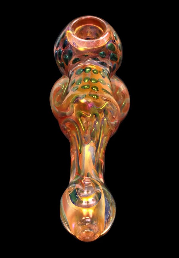 Smoke Cartel Gold Fume and Slime Hammer Bubbler - 8 in.
