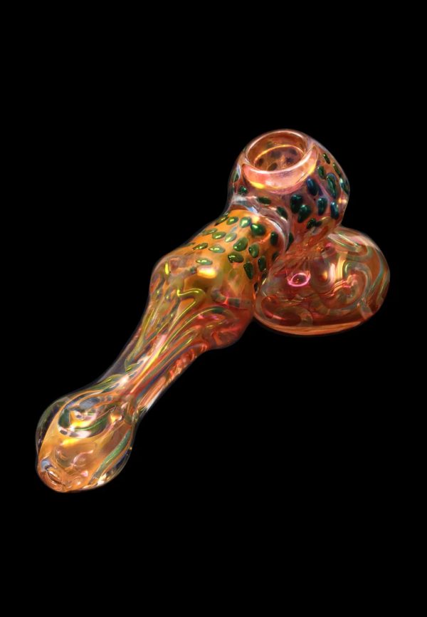 Smoke Cartel Gold Fume and Slime Hammer Bubbler - 8 in.