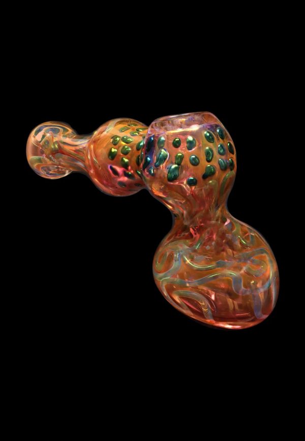 Smoke Cartel Gold Fume and Slime Hammer Bubbler - 8 in.