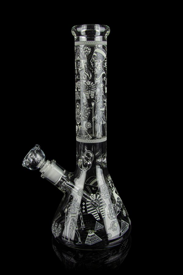 BONGS USA Glow in the Dark Egyptian Deities Bong