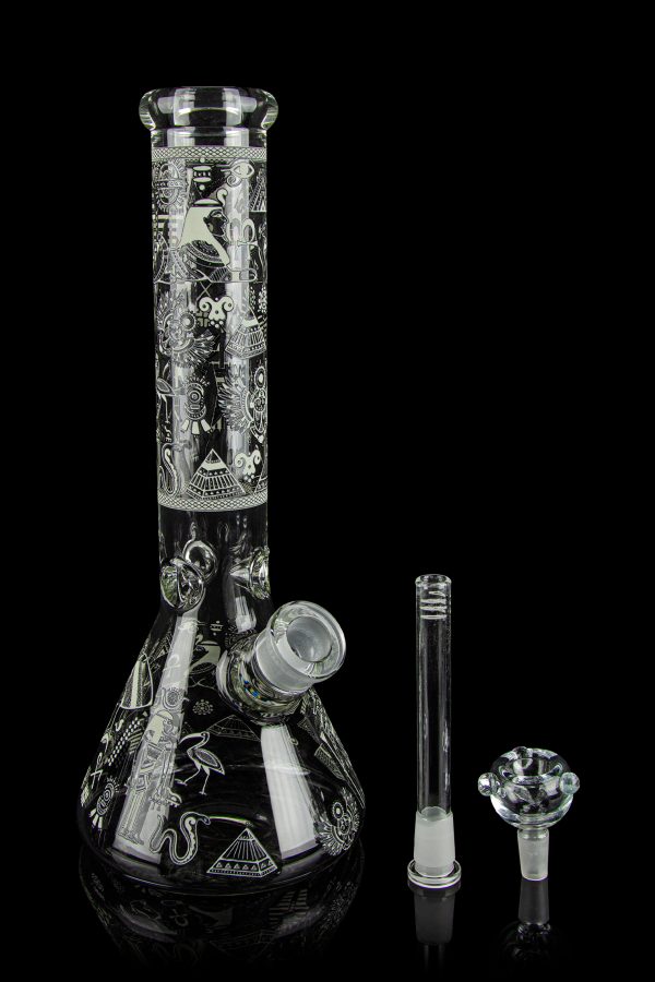 BONGS USA Glow in the Dark Egyptian Deities Bong