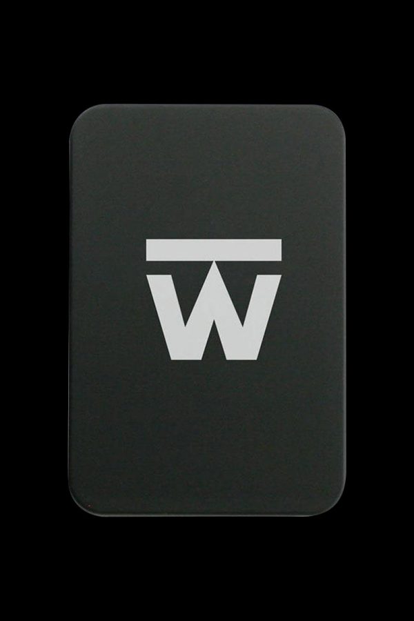 Front view of the Truweigh Gauge Digital Mini Scale, showcasing its compact, minimalist design against a dark backdrop.