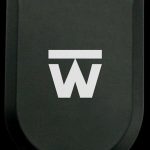 Front view of the Truweigh Lynx Digital Mini Scale, showcasing its sleek, compact design against a dark background.