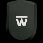 Front view of the Truweigh Lynx Digital Mini Scale, a compact black device with a minimalist design.