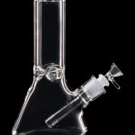 Front view of the 10" 5mm Ice Pinch Beaker, showing the clear glass beaker with a slight pinch and ice catcher details.