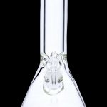Clear glass water pipe (bong) isolated on a white background.