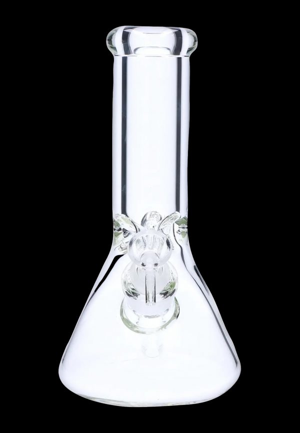 Clear glass water pipe (bong) isolated on a white background.