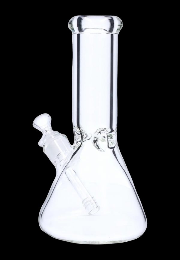 Clear glass bong isolated on a white background.