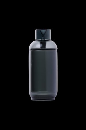 Black silicone cannabis oil container.