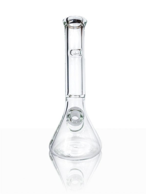 A front view of the Tank Glass "The Original" Tank Beaker, showcasing the clear glass construction and simple beaker shape.